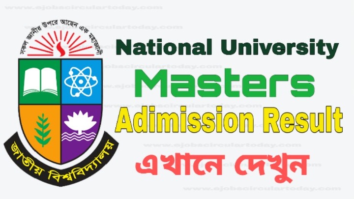 NU Masters Admission Result Notice 2020 – www.nu.ac.bd